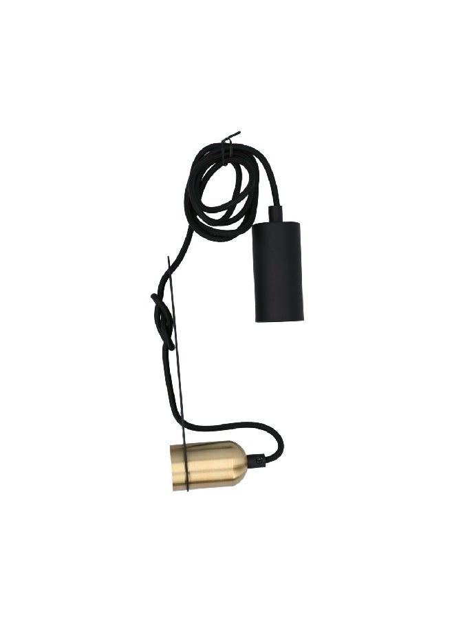 Micasa 60W E27 Base Decorative Pendant Light Lamp Holder Without Bulb Black And Brass 24.5 X 17.6 X 7.2 Cm ‎8679070-A  - Image 2
