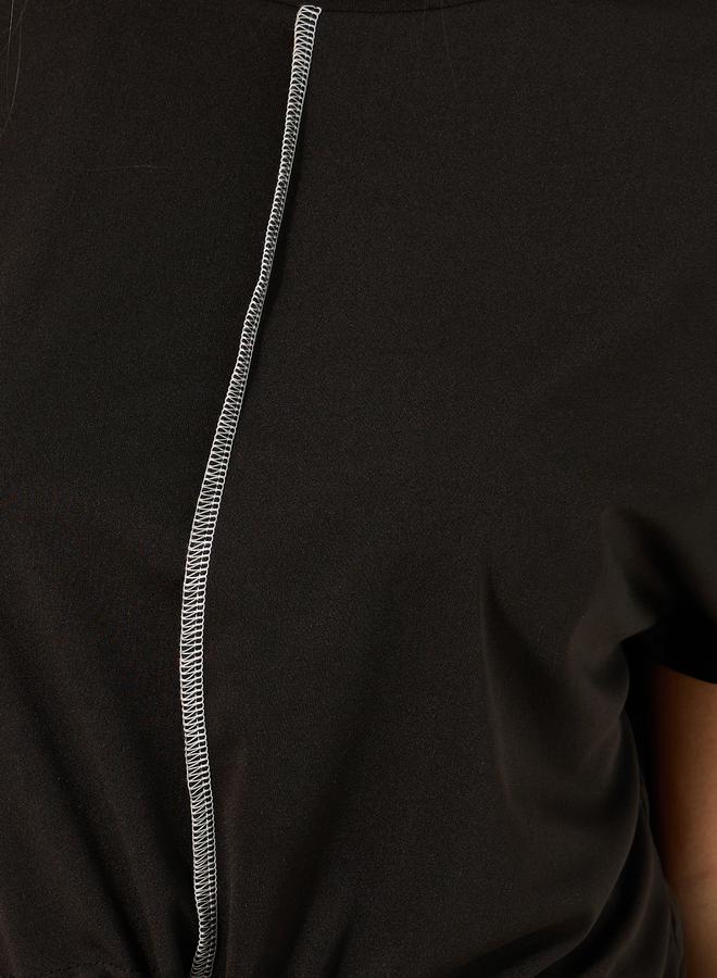 ستايلي طقم بلوزة قصيرة وبنطلون واسع الساق - Image 3