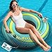 POOLACC 2 Pack 53 Heavy Duty River Tube Float for AdultsInflatable River Raft Float for Pool Lake Beach with Builtin Cup HoldersErgonomic BackrestDurable Grip Handles Grab Rope360Lb Weight Capacity - Image 3