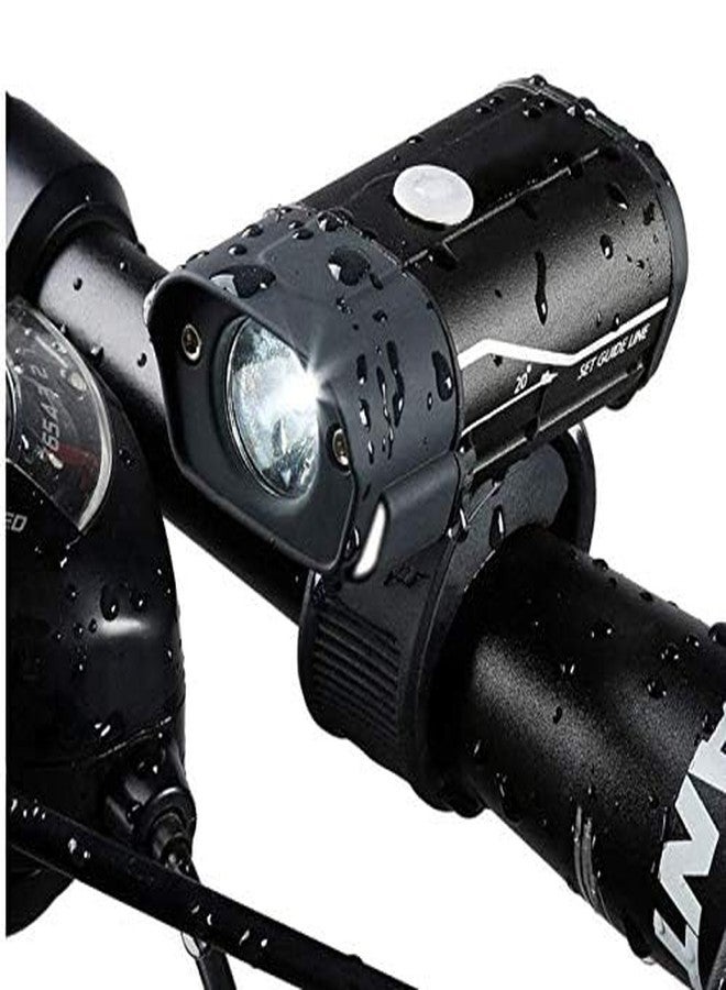 FCCRACING LED Bike Front Light - Super Bright 350 Lumens, USB Rechargeable Bicycle Headlight, 5 Modes, Aluminum Alloy & ABS, Mini 018 for MTB - Image 1