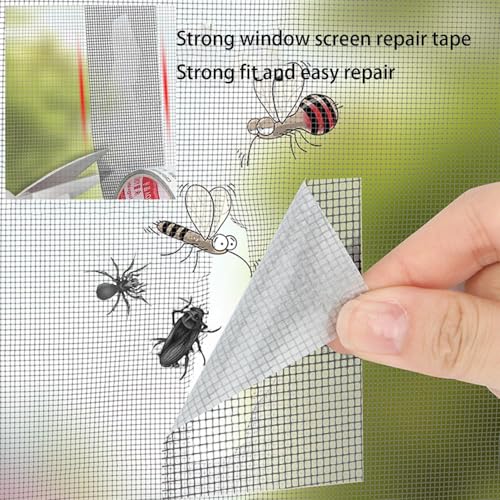 UB Unity Brand Mosquito net patch repair Tape, Window Screen Repair Tap, Strong Adhesive & Waterproof Window Mosquito net Covering Mesh Tape for Door Tears Holes Screen Patch Repair (200Cm X 5CM) (200Cm X 5CM) - Image 2