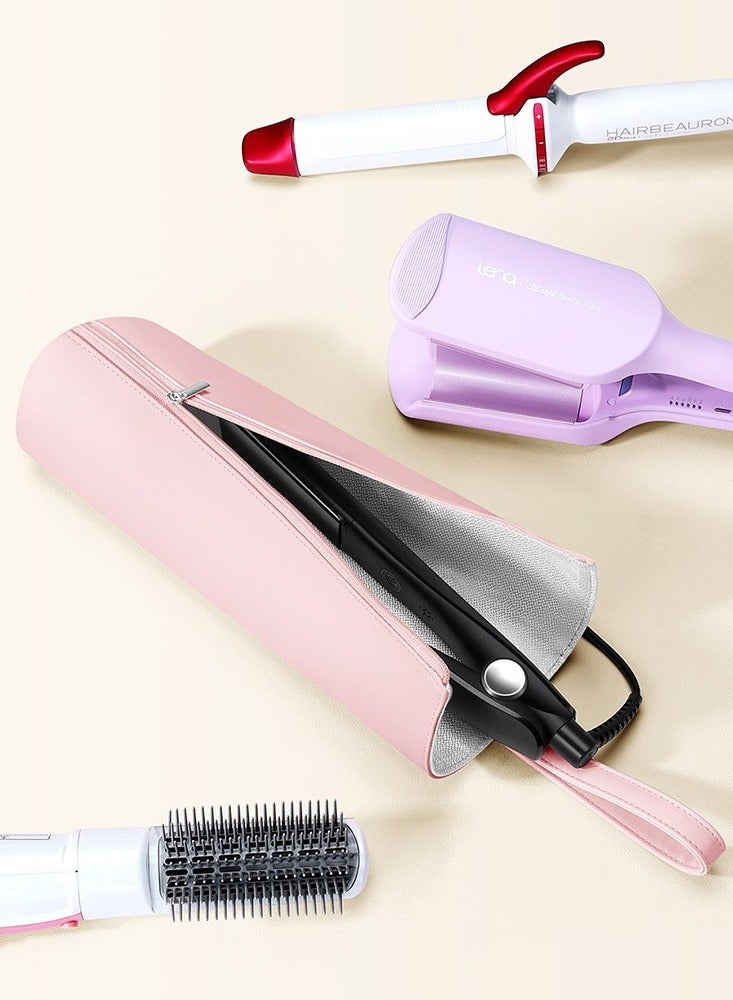 AceLuste Curling Iron Storage Bag, Travel Curling Iron Organizer, Heat Resistant Curling Iron Bag, Aluminum-Lined, Potable and Waterproof with Detachable Handle Cable Pocket for Curling Iron, Straighteners 29x9x7cm - Image 1