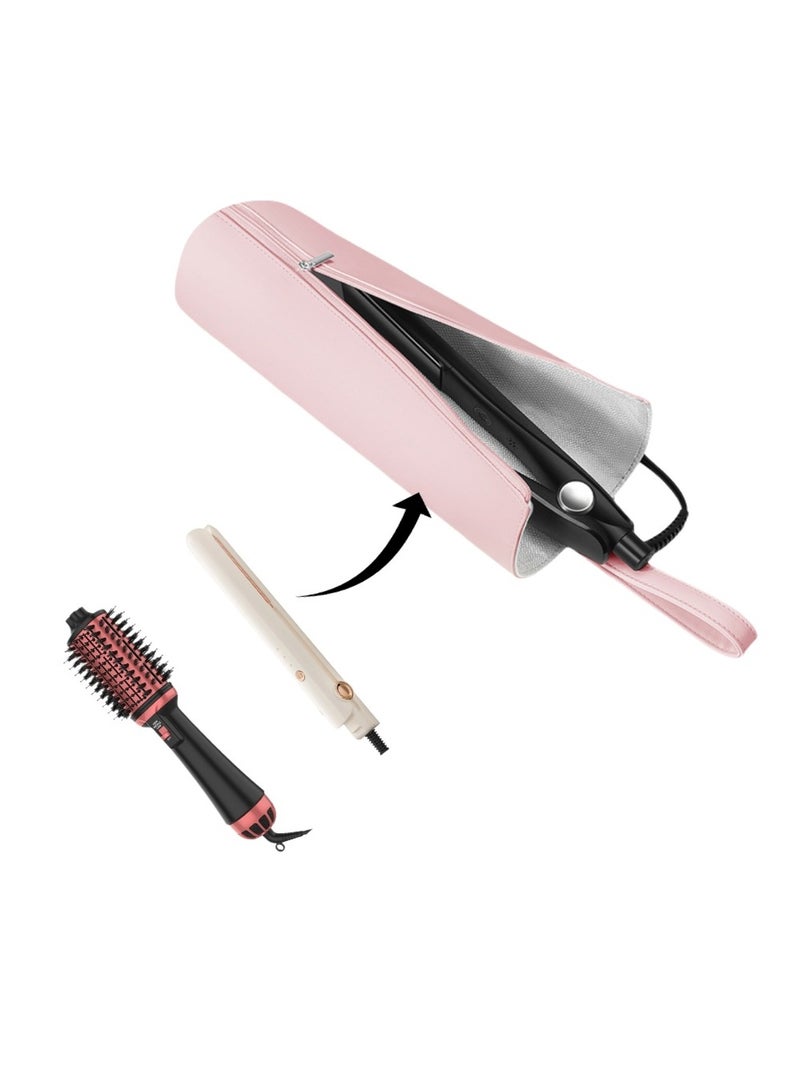 AceLuste Curling Iron Storage Bag, Travel Curling Iron Organizer, Heat Resistant Curling Iron Bag, Aluminum-Lined, Potable and Waterproof with Detachable Handle Cable Pocket for Curling Iron, Straighteners 29x9x7cm - Image 2
