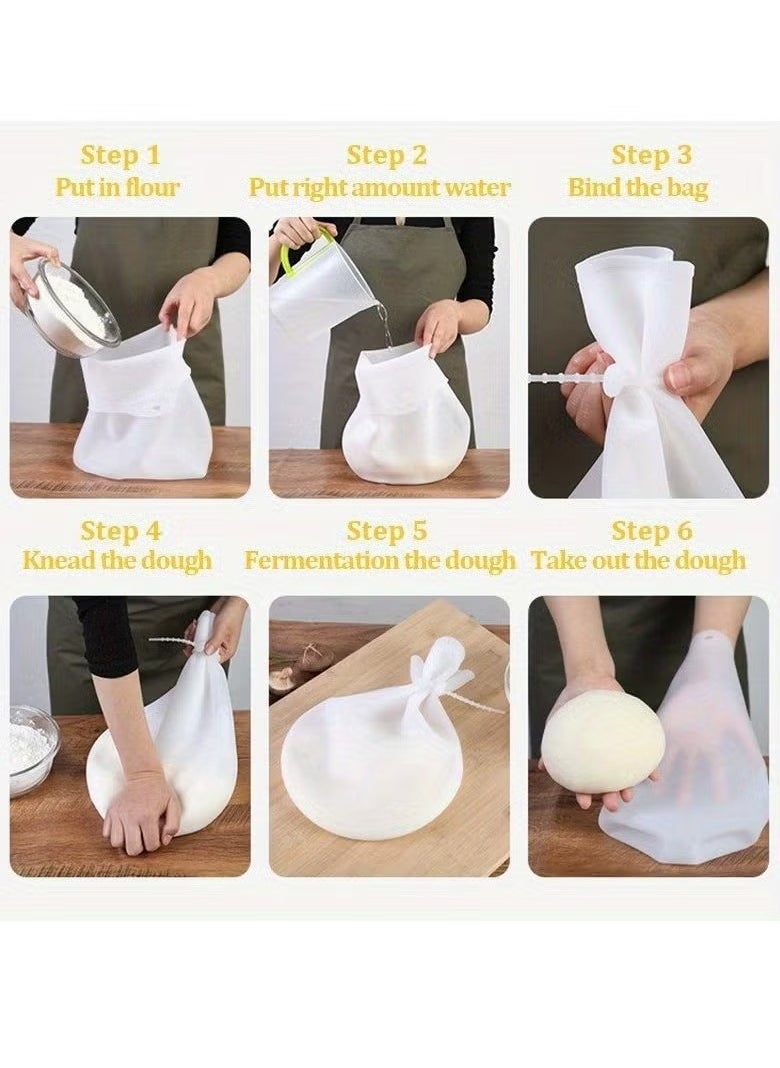 Bukela 1pc Versatile Silicone Dough Kneading Bag for Bread, Pastry, and Pizza - Flour Mixer Bag for Easy Mixing - Kitchen Tool and Accessory for Effortless Baking  - Image 4