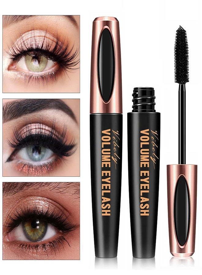 FYEBOO 4D Silk Fiber Lash Mascara Smudge-Proof Extension Voluminous Fiber Mascara Natural & Waterproof Mascara Long-Lasting No Flaking/No Clumping, All Day Exquisitely Full (4 Packs) - Image 3