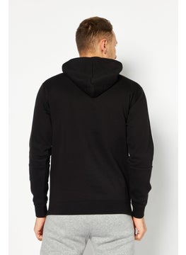 Champion Men Sportswear Fit Long Sleeves Outdoor Hoodie, Black  - Image 3