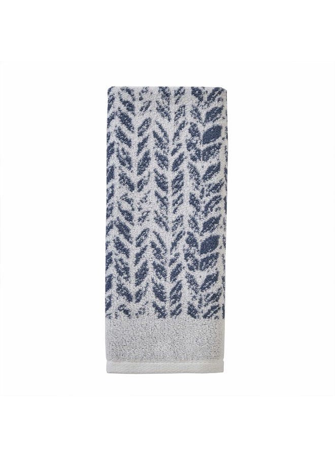 SKL Home Distressed Leaves 100% Turkish Cotton Hand Towel Set, 16" x 26", Denim 2 Count - Image 3