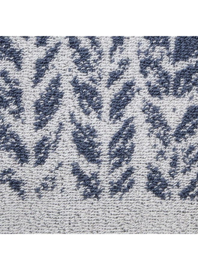 SKL Home Distressed Leaves 100% Turkish Cotton Hand Towel Set, 16" x 26", Denim 2 Count - Image 2