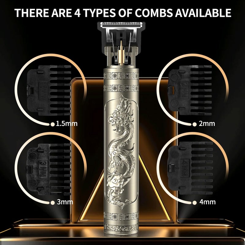 Luwihou Beard Trimmer for Men-Hair Clippers for Men-Cordless Rechargeable Hair Clipper and Trimmer-Beard Shaver Barbershop (Bronze) - Image 2