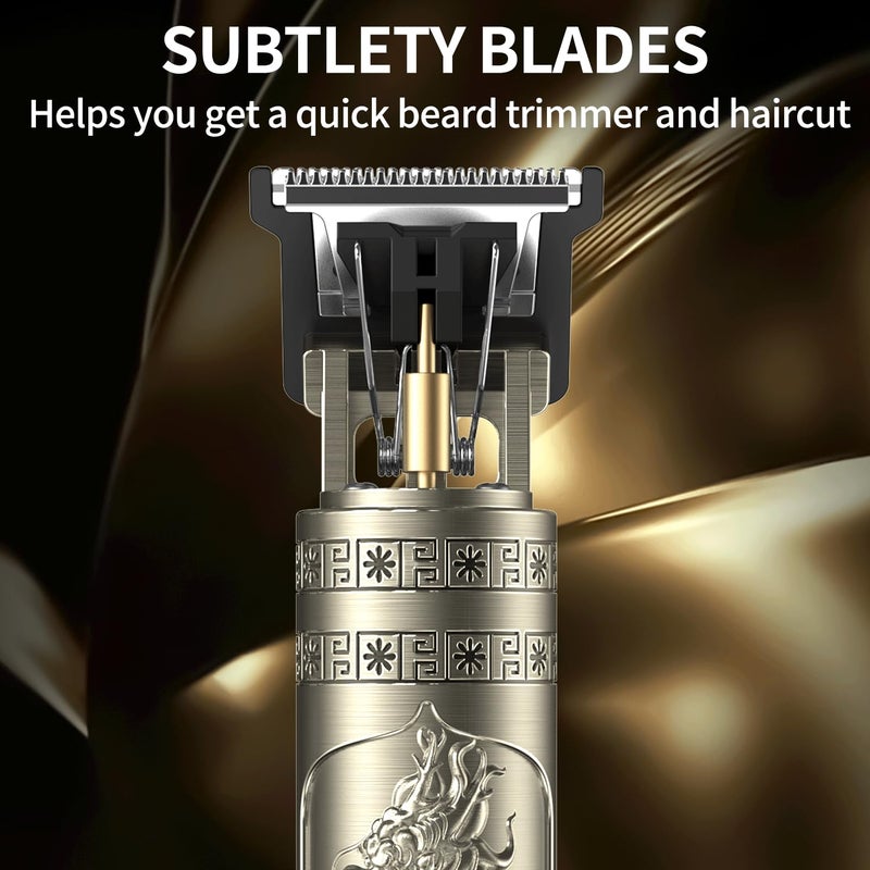 Luwihou Beard Trimmer for Men-Hair Clippers for Men-Cordless Rechargeable Hair Clipper and Trimmer-Beard Shaver Barbershop (Bronze) - Image 3