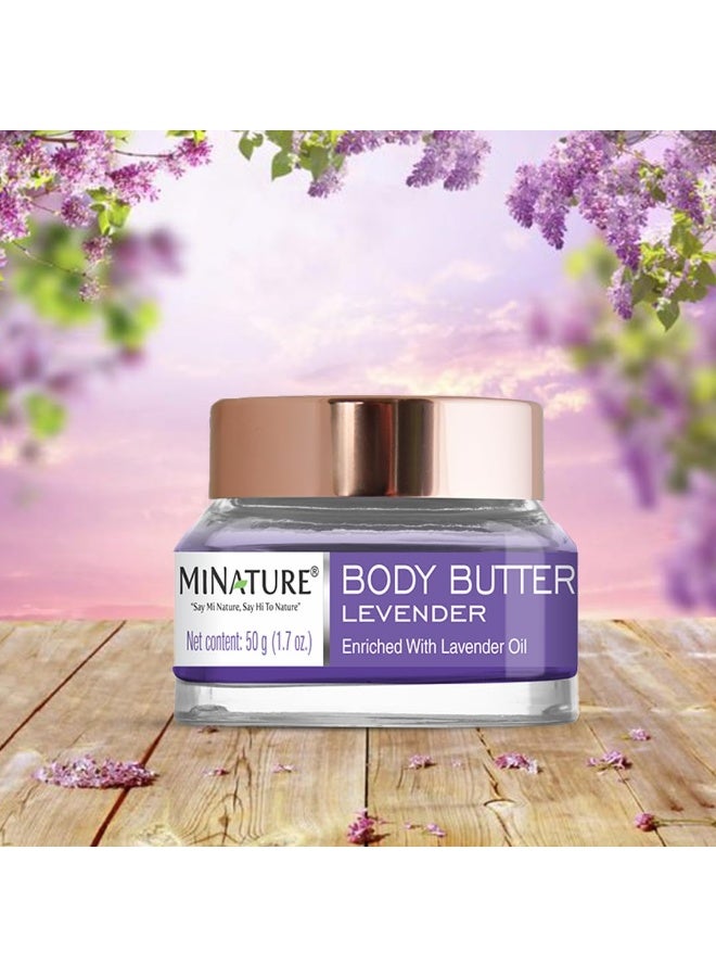 minature Body Butter - 50g (1.7oz) | Enriched with Lavender oil | Non-Greasy Moisturizer | Enriched with Lavender oil | Cruelty-Free| Light Weight - Image 3