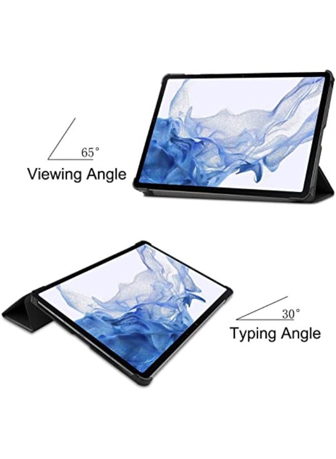 DUSALA Protective Trifold Case Cover For Samsung Galaxy Tab S7 FE (T730) Black - Image 3