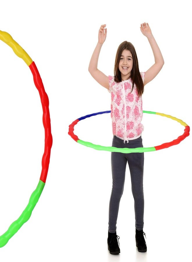 Confidence Hula Hoop Exercise Ring for Fitness, Interlocking Hoola Hoop Set, Adjustable Size, Hoop for Kids Boys and Girls Multicolor Pack of 1 - Image 1