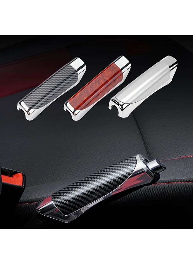 1PC Carbon Fiber Car Handbrake Cover Essential For Car Interior Easy To Install Fashionable Modern Design Suitable For Various Models Car Accessories - Image 3