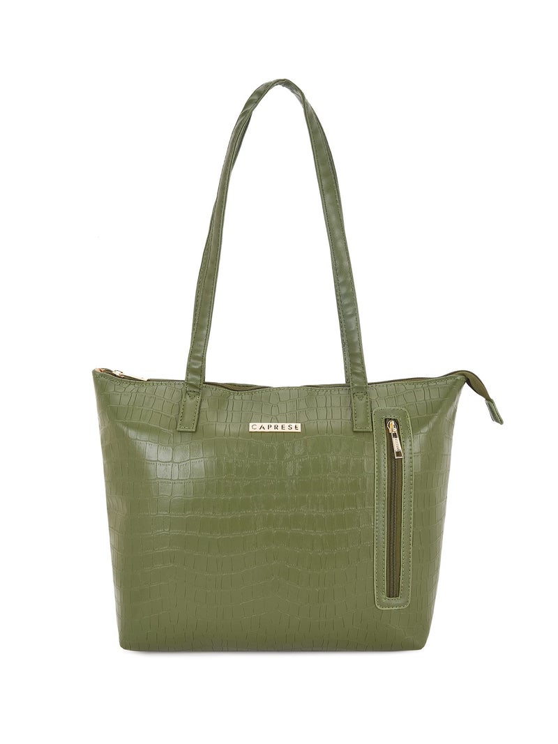 Caprese womens NATLIE T Large OLIVE Tote Bag - Image 1