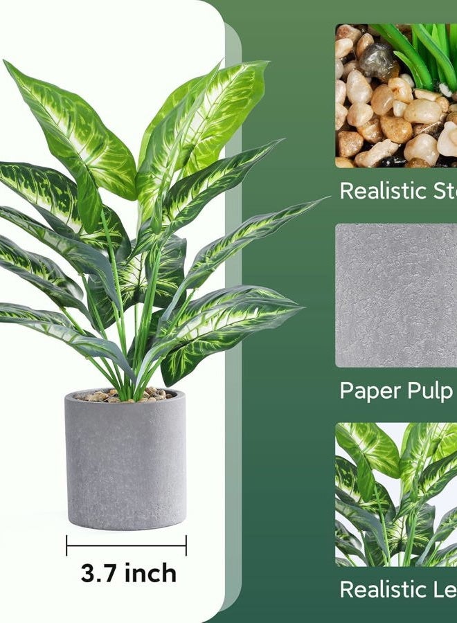 JC nateva 16" Small Fake Plants Artificial Potted Faux Plants for Office Desk Shelf Bathroom Home Decor - Image 4