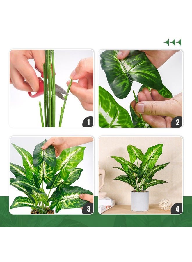 JC nateva 16" Small Fake Plants Artificial Potted Faux Plants for Office Desk Shelf Bathroom Home Decor - Image 3