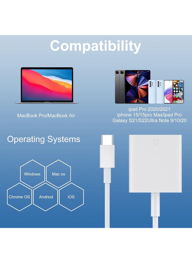 Rock Pow - USB C SD Card Reader USB 3.0 High Speed to SD Card Adapter for iPhone 15 Pro Max iPad Pro Trail Game Camera Viewer for MacBook Pro/Air iMac M1 M2 M3 Galaxy S23/S24 Android PhoneTablet - Image 1