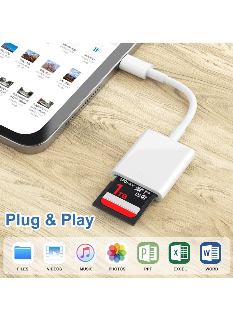 Rock Pow - USB C SD Card Reader USB 3.0 High Speed to SD Card Adapter for iPhone 15 Pro Max iPad Pro Trail Game Camera Viewer for MacBook Pro/Air iMac M1 M2 M3 Galaxy S23/S24 Android PhoneTablet - Image 1