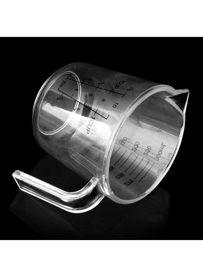 Creative Transparent Plastic Measuring Cup With Scale Beaker Baking Measuring Glass Thick Measuring Spoon Practical Kitchen Tools-Color:300ML-Capacity:Default Items - Image 4