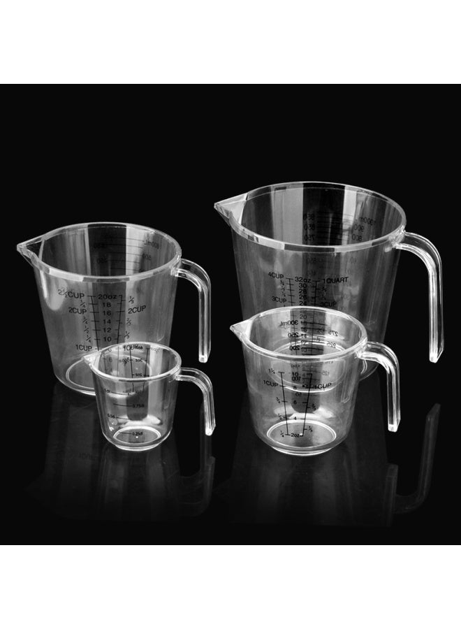 Creative Transparent Plastic Measuring Cup With Scale Beaker Baking Measuring Glass Thick Measuring Spoon Practical Kitchen Tools-Color:300ML-Capacity:Default Items - Image 2