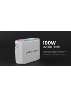 HiFuture Vocalist 100 Premium Wireless Bluetooth Speaker with Microphone, Silver Color  - Image 5