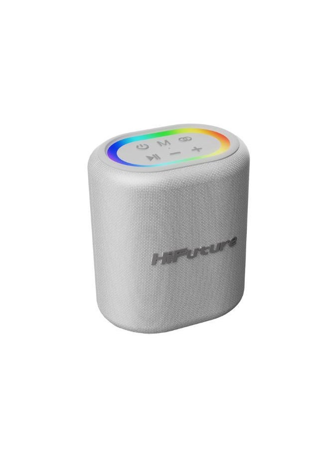 HiFuture - Vocalist 100 Premium Wireless Bluetooth Speaker with Microphone, Silver Color - Image 1