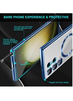 BORTONY Galaxy S24 Ultra Magsafe Case Support Wireless Charging Clear Magnetic Case Camera Lens Protection Anti Scratch Shockproof Case Compatible with Samsung Galaxy S24 Ultra Case Cover 6.8 inch  - Image 5