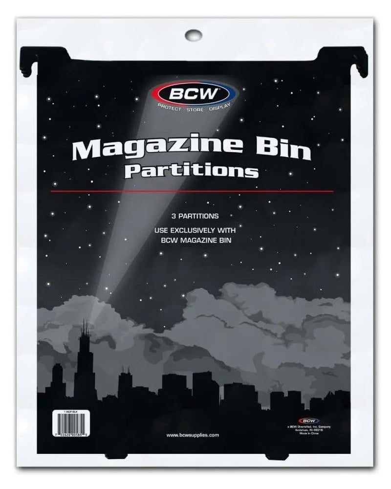 BCW Magazine & Document Bin Partitions - 3 Pack | Smooth Black Plastic Finish, Works With Adhesive Labels | Magazine Dividers Fit Magazine & Document Bin | Magazine Storage Accessories - Image 4