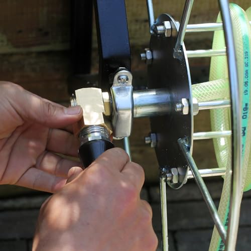 YELUN Garden Hose Reel Parts Fittings Swivel Elbow Connector Garden Hose Swivel Reel Replacement Parts Brass Replacement Part Swivel Adapter(1 PCS) - Image 4