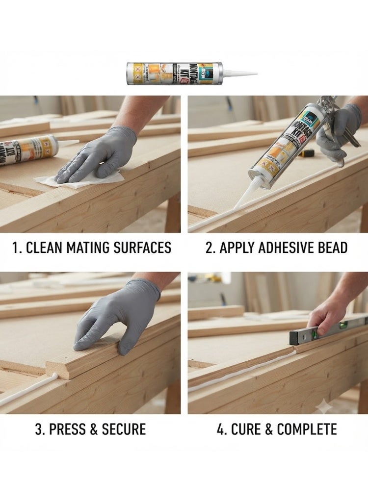 Bison Montage Kit Super Strength Construction Glue (350g) - Image 3