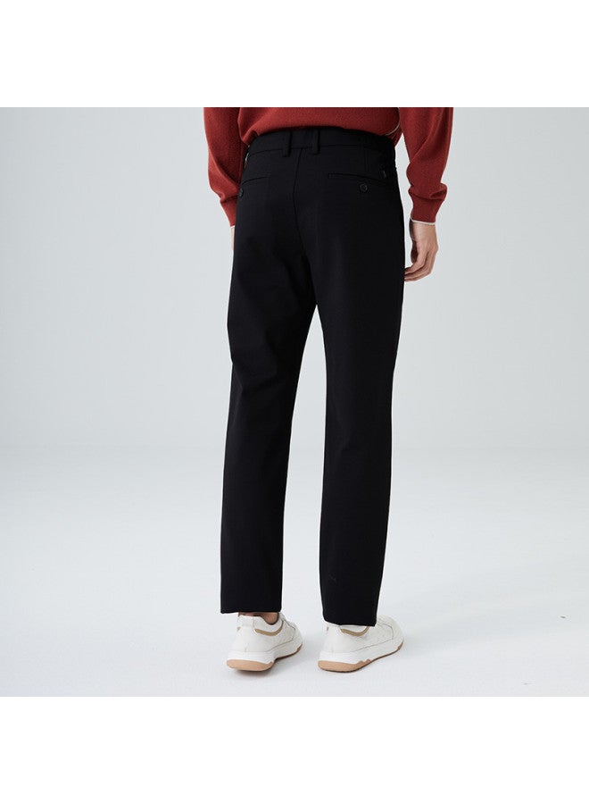 Septwolves Men's Knit Casual Pants For Winter, Business Casual, Executive Commute, Warm And Comfortable Slim-fit Stretch Trousers - Image 4
