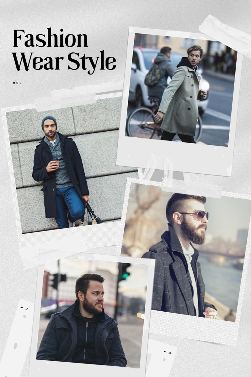 Chrisuno Mens Wool Jacket Men's Trench Rain Coats Dress Pea Coat Men Blend Single Breasted Notch Lapel Classic Top Peacoat Dark Grey 2XL - Image 2