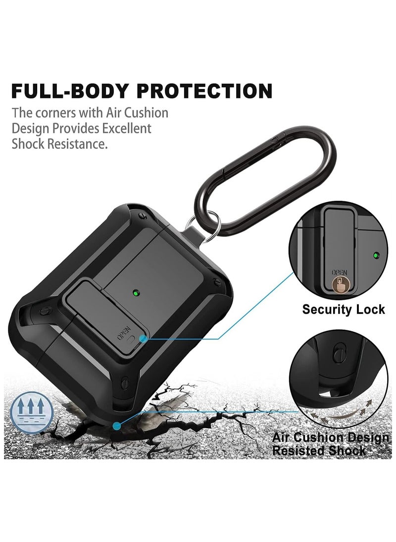 ELTRAZONE - Upgraded [Secure Lock] Armor Airpod Pro Case, Fibuntun Shockproof AirPods Pro Cover Cool iPod Pro Case Designed for Apple Air Pod Wireless Pro Cases for Men Women - Image 1