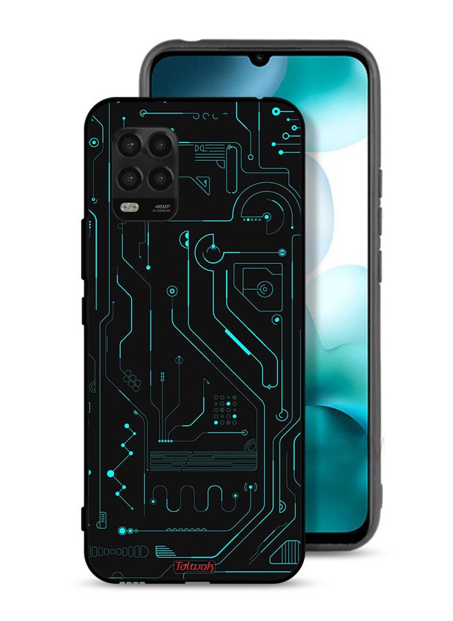 Tolwak - Xiaomi Mi 10 Lite 5G Protective Case Cover Digital Art Circuits Minimalism Multiple Display - Image 1