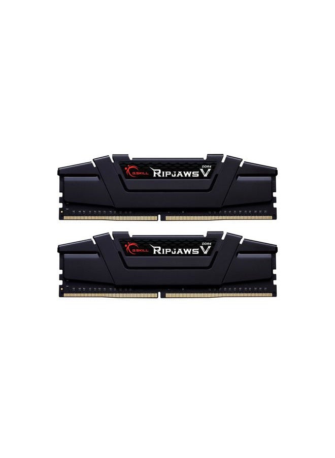 G.Skill RipjawsV Series DDR4 RAM (XMP) 64GB (4x16GB) 3200MT/s CL16-18-18-38 1.35V Intel AMD Desktop Computer Memory U-DIMM - Black (F4-3200C16Q-64GVK) - Image 1