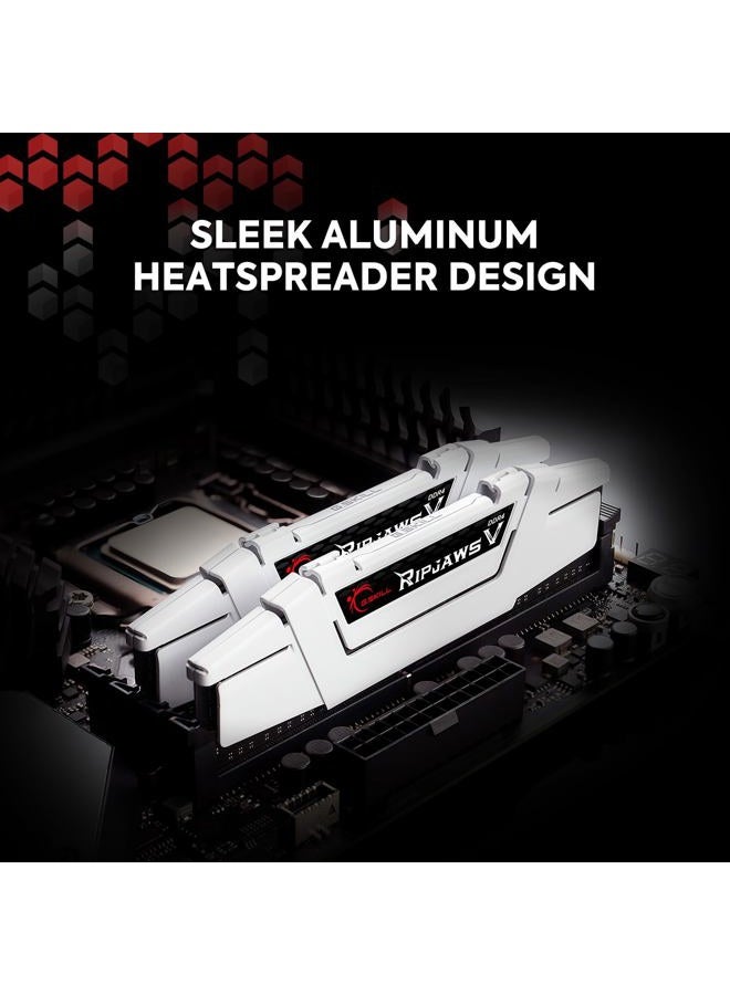 G.Skill RipjawsV Series DDR4 RAM (XMP) 64GB (4x16GB) 3200MT/s CL16-18-18-38 1.35V Intel AMD Desktop Computer Memory U-DIMM - Black (F4-3200C16Q-64GVK) - Image 4