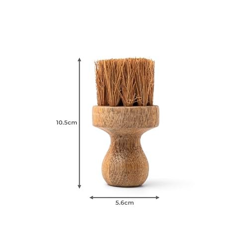 WoCra® Wooden Dish Scrub Brush Pack of 2 | Natural Coir Bristles Kitchen Scrubber Brush for Cleaning Vegetables, Cast Iron, Pots, Pans & Sink | Natural Wooden Kitchen Cleaning Tool - Image 5