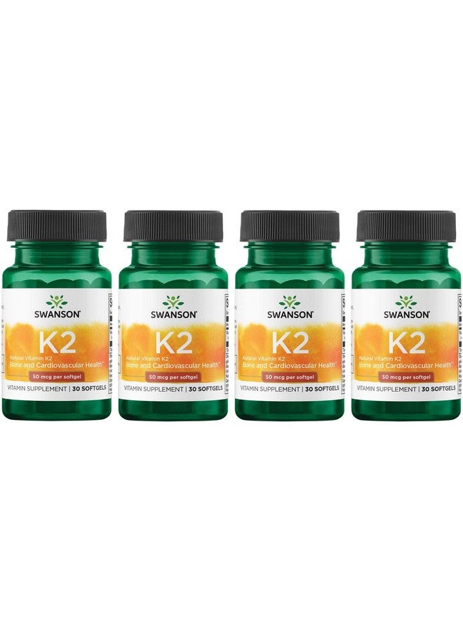 Swanson Natural Vitamin K2 with Nattokinase 30 Sgels (4 Pack) - Image 1