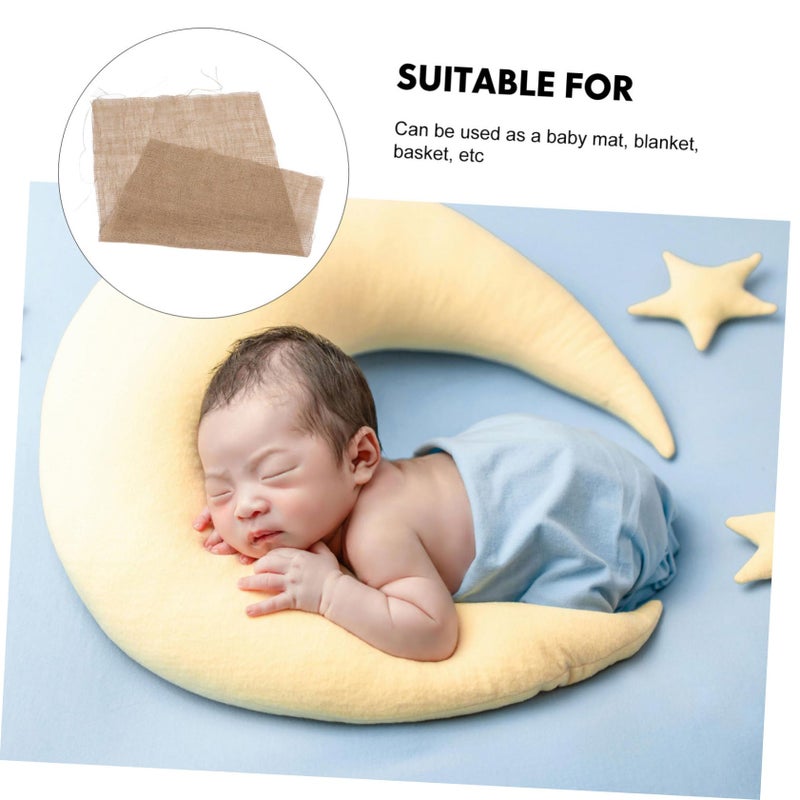 Soft Jute Weaving Newborn Swaddle Blanket for Photography Crib Wraps and Mat Use - Image 5