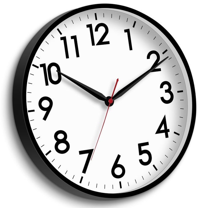 16 INCH WALL CLOCK LARGE SILENT NONTICKING WALL CLOCKS BATTERY OPERATED ANALOG CLASSIC CLOCK DECORATIVE FOR LIVING ROOM OFFICE HOME SCHOOLBLACK