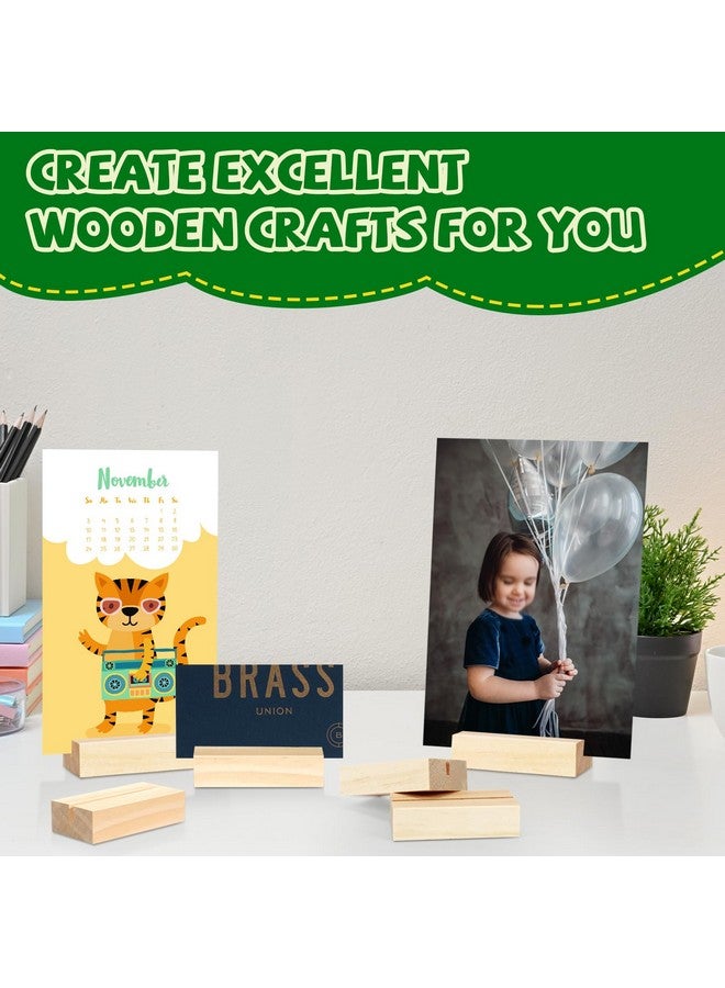 ISusser ISUSSER 15 Pieces Wood Table Number Stands Wood Place Card Holders Picture Holder Acrylic Sign Holdersr for Ceremony Birthday Party Home Decoration - Image 5