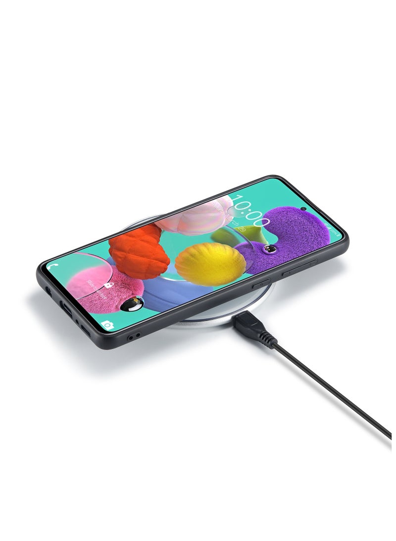 DGMING CaseMe Wallet Case for Samsung Galaxy A51 DGMING Premium Leather Phone Case Back Cover Magnetic Detachable with Trifold Wallet Card Holder Pocket - Coffee - Image 5