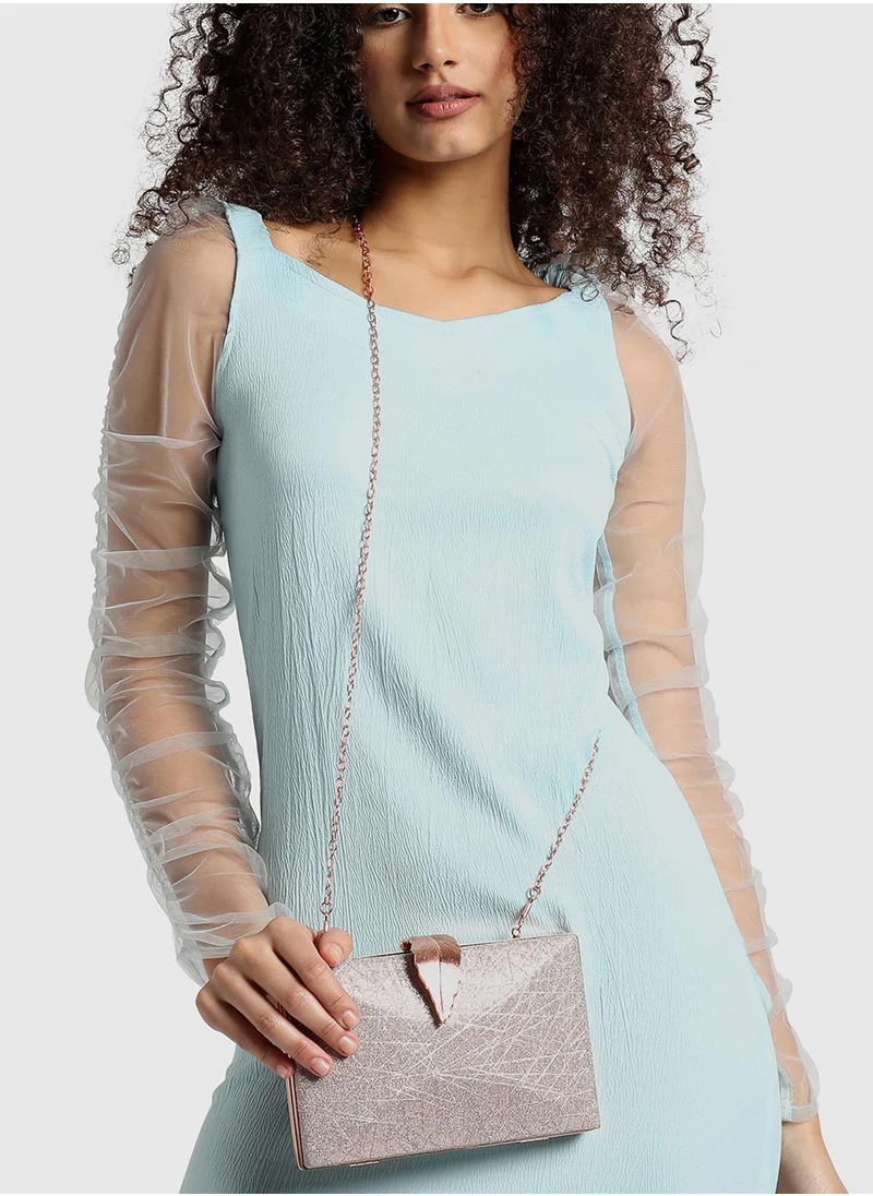 Haute Sauce Textured Vegan Leather Clutch