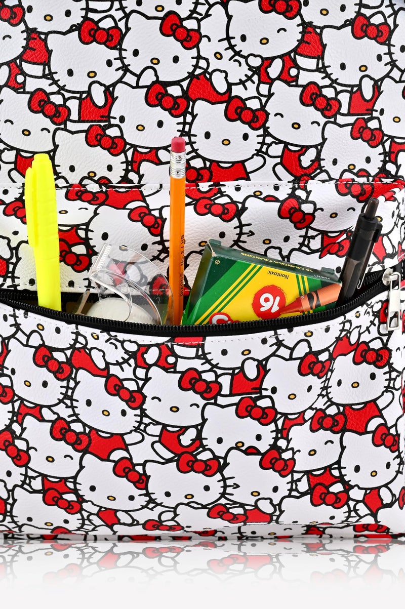 Fast Forward Sanrio Hello Kitty Backpack for Girls, Boys, Women, Men, Adults, Unisex | Cute PU Leather Large Travel Backpack Purse Shoulder Purse | Hello Kitty Bag and Accessories - Image 5