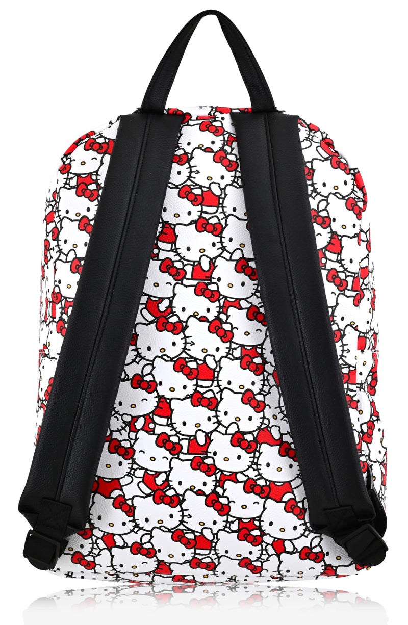 Fast Forward Sanrio Hello Kitty Backpack for Girls, Boys, Women, Men, Adults, Unisex | Cute PU Leather Large Travel Backpack Purse Shoulder Purse | Hello Kitty Bag and Accessories - Image 3