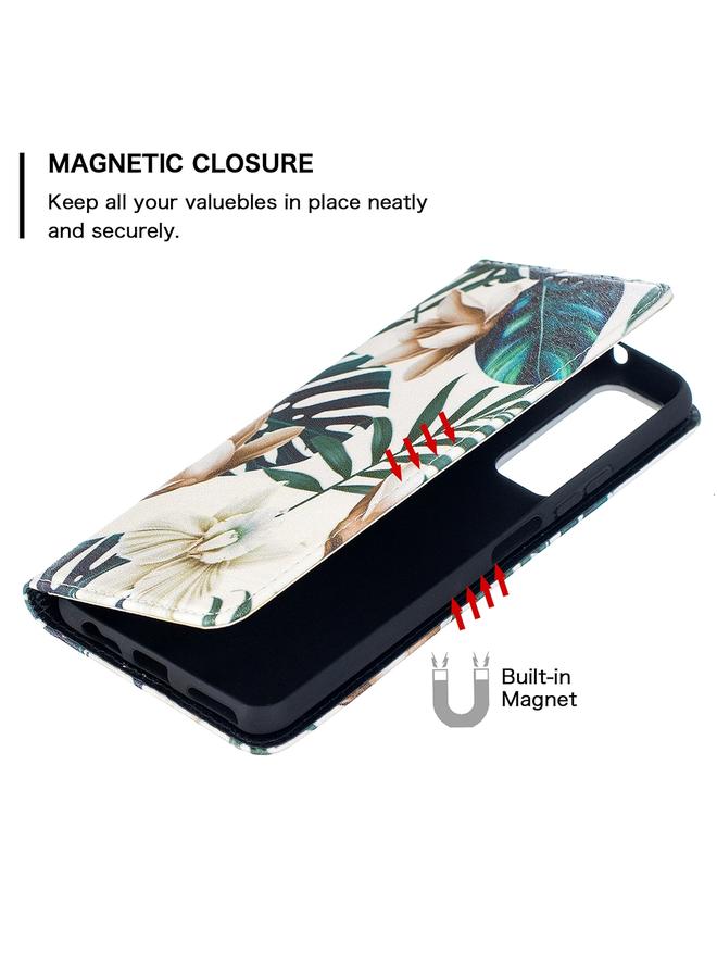Zaboon Case For Huawei P smart 2021 / Y7a Colored Drawing Pattern Invisible Magnetic Horizontal Flip PU Leather Case with Holder & Card Slots & Wallet - Image 5