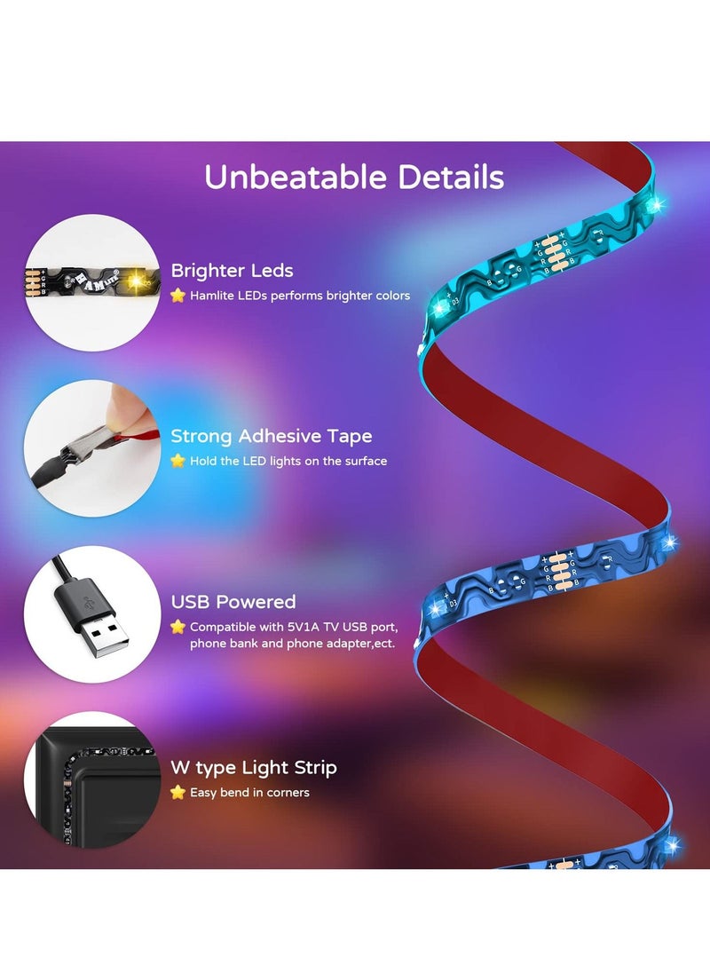 Arabest ضوء ديكور للتلفزيون LED الخلفية 8.2 قدم ضوء LED للتلفزيون 32-60 بوصة إضاءة خلفية للشاشة HD TV جدار جبل مساحة العمل لعبة ديكور غرفة LED مجموعة الإضاءة المزاجية المستقطبة  - Image 5