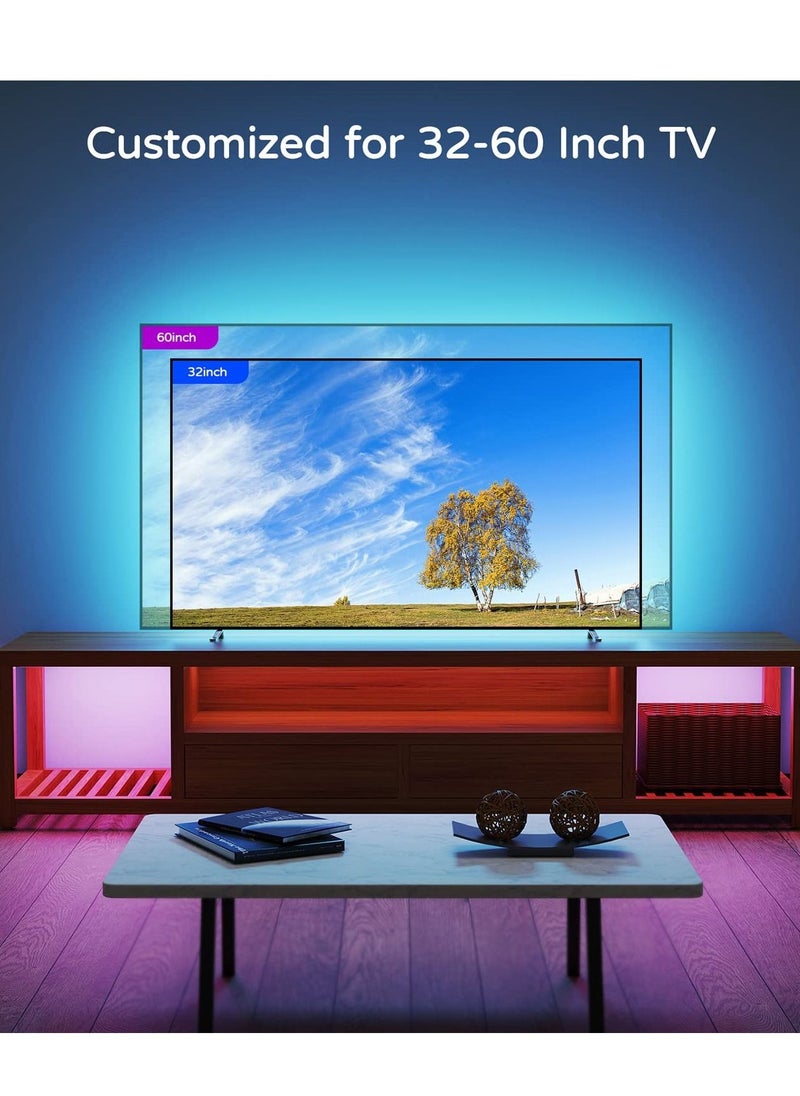 Arabest ضوء ديكور للتلفزيون LED الخلفية 8.2 قدم ضوء LED للتلفزيون 32-60 بوصة إضاءة خلفية للشاشة HD TV جدار جبل مساحة العمل لعبة ديكور غرفة LED مجموعة الإضاءة المزاجية المستقطبة  - Image 2