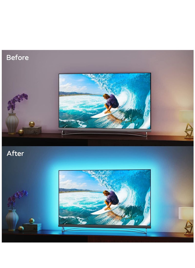 Arabest ضوء ديكور للتلفزيون LED الخلفية 8.2 قدم ضوء LED للتلفزيون 32-60 بوصة إضاءة خلفية للشاشة HD TV جدار جبل مساحة العمل لعبة ديكور غرفة LED مجموعة الإضاءة المزاجية المستقطبة  - Image 4